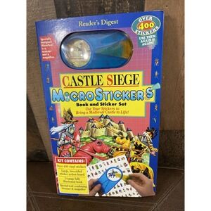 VTG Readers Digest Micro Stickers Castle Siege Worlds of Adventure Medieval Kids